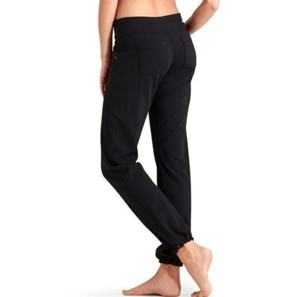 Athleta Metro Slouch Black Jogger Pants with Zipper Pockets,‎ Size LP - Picture 2 of 10